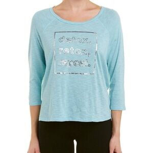 NWT Nanette Lepore Play Knit Top Light Blue Size XS